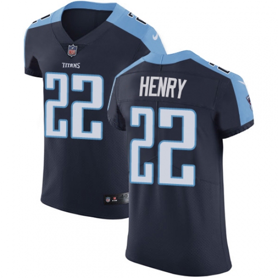 Men's Nike Tennessee Titans #22 Derrick Henry Navy Blue Alternate Vapor Untouchable Elite Player NFL Jersey - Ujersey