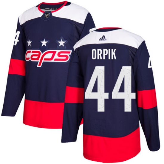 Men's Adidas Washington Capitals #44 Brooks Orpik Authentic Navy Blue 2018 Stadium Series NHL Jersey - Ujersey