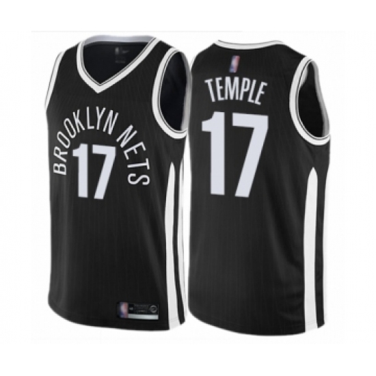 Youth Brooklyn Nets #17 Garrett Temple Swingman Black Basketball Jersey - City Edition - Ujersey