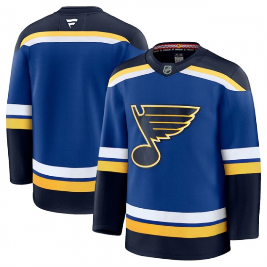 Men's St. Louis Blues Blank Blue 2024-25 Home Stitched Hockey Jersey - Ujersey