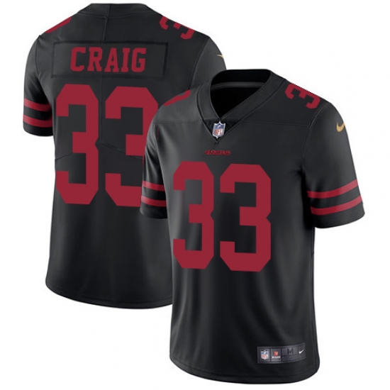 Youth Nike San Francisco 49ers #33 Roger Craig Black Vapor Untouchable Limited Player NFL Jersey - Ujersey
