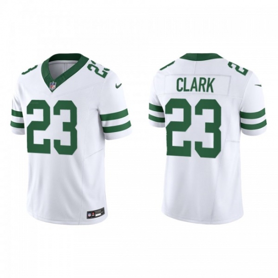 Men's Nike New York Jets #23 Chuck Clark White 2023 F.U.S.E. Vapor Limited Throwback Stitched Football Jersey - Ujersey