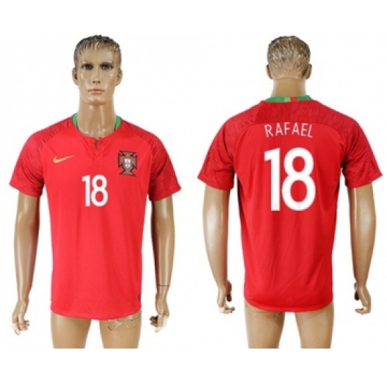 Portugal #18 Rafael Home Soccer Country Jersey