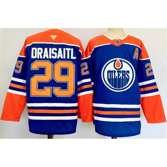 Men's Edmonton Oilers #29 Leon Draisaitl Royal 2024-25 Stitched Jersey - Ujersey