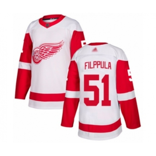 Youth Detroit Red Wings #51 Valtteri Filppula Authentic White Away Hockey Jersey - Ujersey