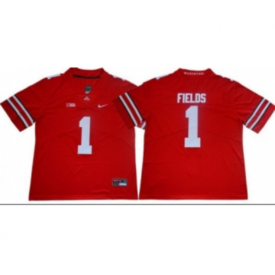 Ohio State Buckeyes 1 Justin Fields Limited College Football Red Jersey - Ujersey