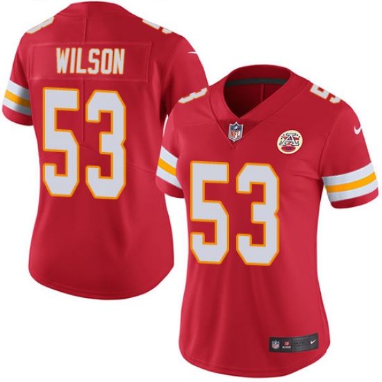 Women's Nike Kansas City Chiefs #53 Ramik Wilson Red Team Color Vapor Untouchable Limited Player NFL Jersey - Ujersey