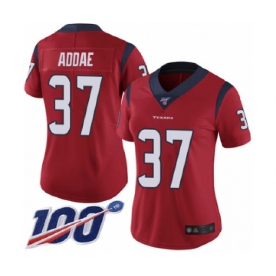 Women's Houston Texans #37 Jahleel Addae Red Alternate Vapor Untouchable Limited Player 100th Season Football Jersey - Ujersey
