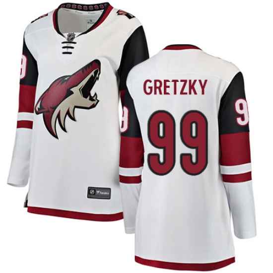 Women's Arizona Coyotes #99 Wayne Gretzky Authentic White Away Fanatics Branded Breakaway NHL Jersey - Ujersey