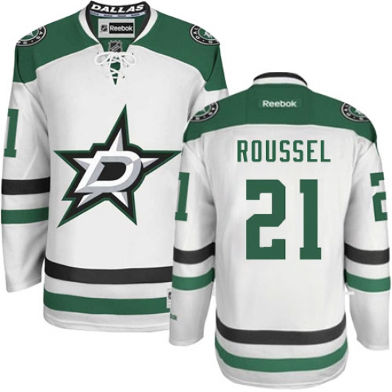 Youth Reebok Dallas Stars #21 Antoine Roussel Authentic White Away NHL Jersey - Ujersey