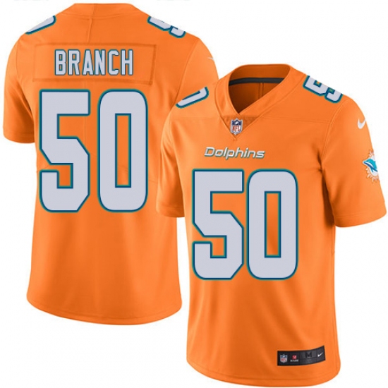 Youth Nike Miami Dolphins #50 Andre Branch Limited Orange Rush Vapor Untouchable NFL Jersey - Ujersey