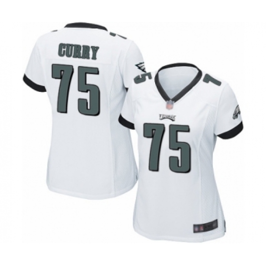 Women's Philadelphia Eagles #75 Vinny Curry Game White Football Jersey - Ujersey