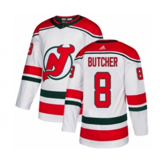 Youth Adidas New Jersey Devils #8 Will Butcher Authentic White Alternate NHL Jersey - Ujersey