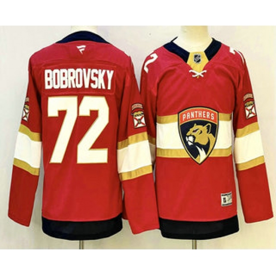 Youth Florida Panthers #72 Sergei Bobrovsky Red Authentic Jersey - Ujersey