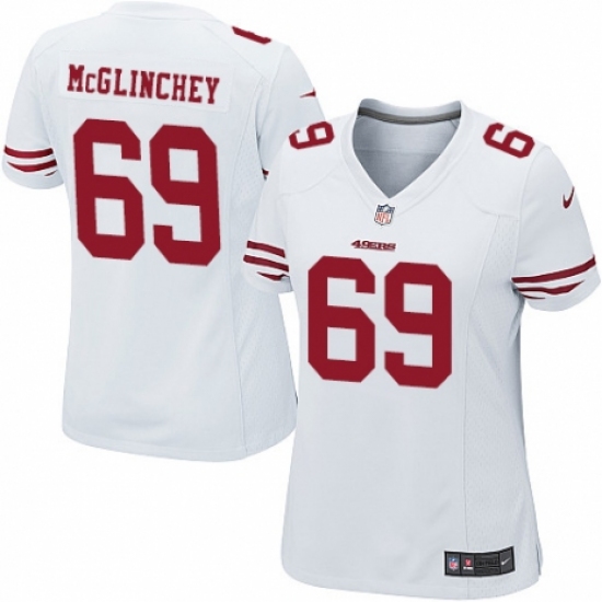 Women's Nike San Francisco 49ers #69 Mike McGlinchey Game White NFL Jersey - Ujersey