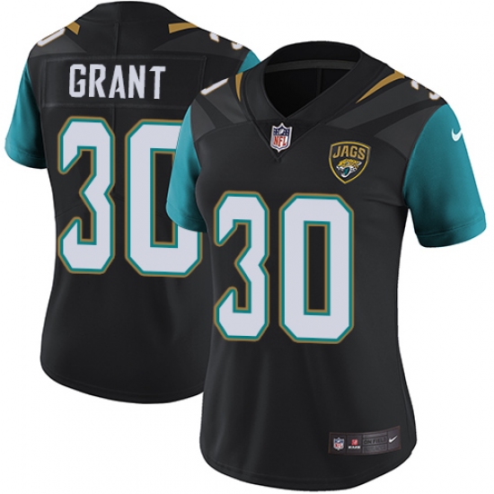 Women's Nike Jacksonville Jaguars #30 Corey Grant Black Alternate Vapor Untouchable Limited Player NFL Jersey - Ujersey