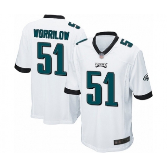 Men's Philadelphia Eagles #51 Paul Worrilow Game White Football Jersey - Ujersey