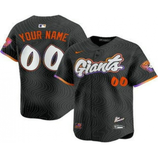 Men's San Francisco Giants Customized Black 2025 City Connect Limited Jersey - Ujersey