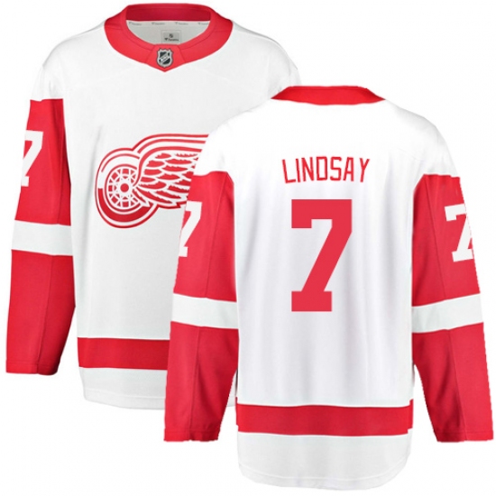 Youth Detroit Red Wings #7 Ted Lindsay Fanatics Branded White Away Breakaway NHL Jersey - Ujersey