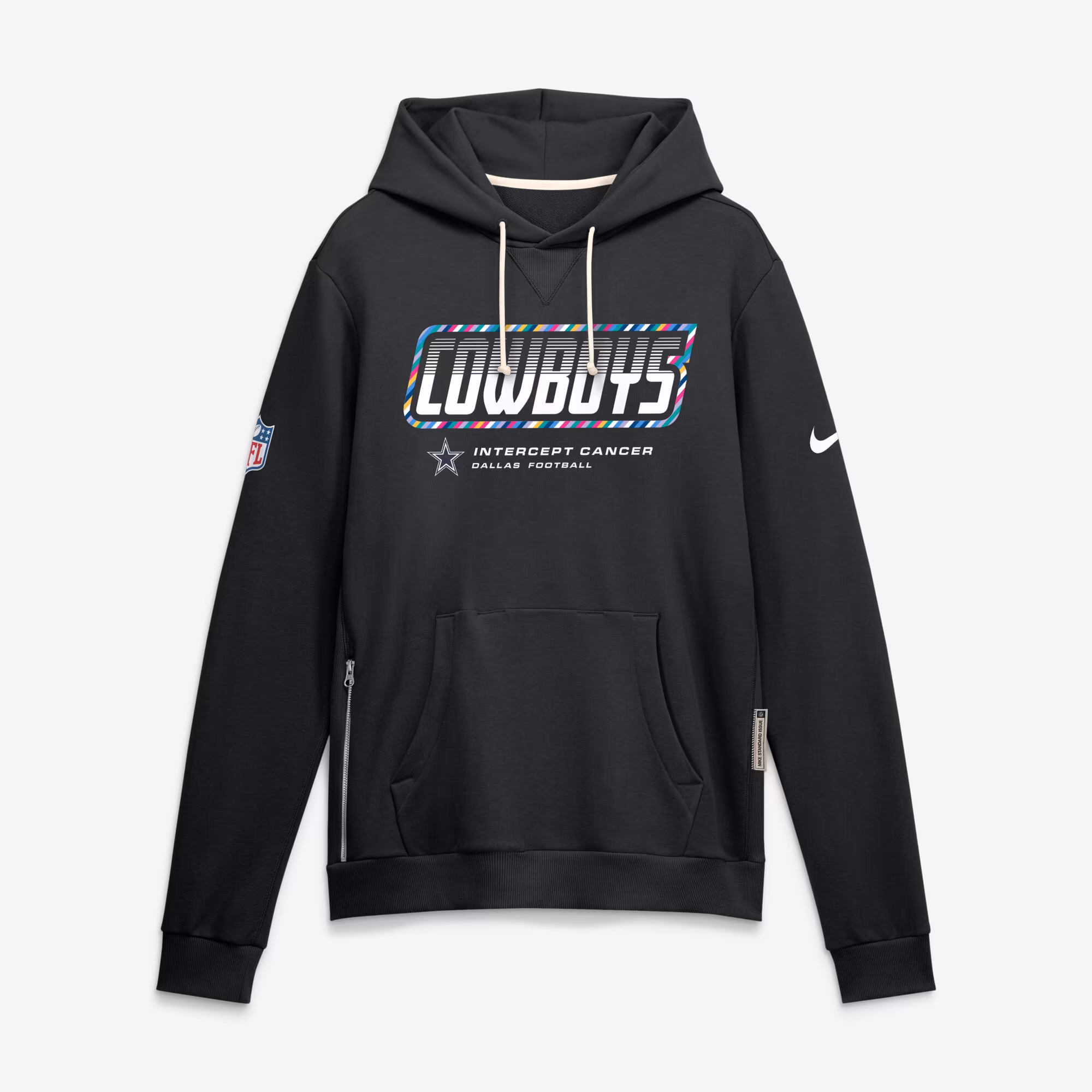Men's Dallas Cowboys Nike Black 2026 NFL Crucial Catch Sideline Standard Issue Dri-FIT Pullover Hoodie - Ujersey Shop