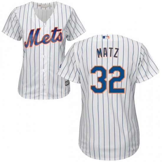 Women's Majestic New York Mets #32 Steven Matz Authentic White Home Cool Base MLB Jersey - Ujersey