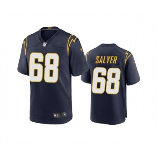 Men's Los Angeles Chargers #68 Jamaree Salyer Navy Stitched Jersey - Ujersey