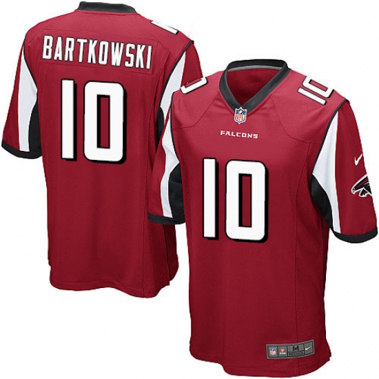 Men's Nike Atlanta Falcons #10 Steve Bartkowski Game Red Team Color NFL Jersey - Ujersey