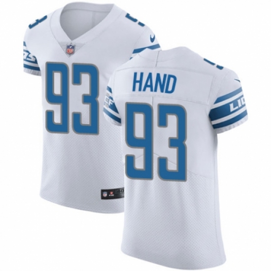 Men's Nike Detroit Lions #93 Da'Shawn Hand White Vapor Untouchable Elite Player NFL Jersey - Ujersey