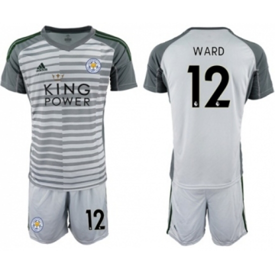 Leicester City #12 Ward Grey Goalkeeper Soccer Club Jersey