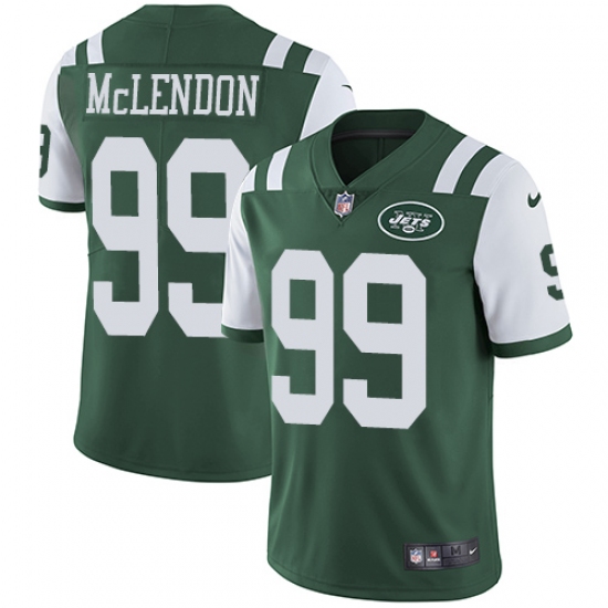 Men's Nike New York Jets #99 Steve McLendon Green Team Color Vapor Untouchable Limited Player NFL Jersey - Ujersey