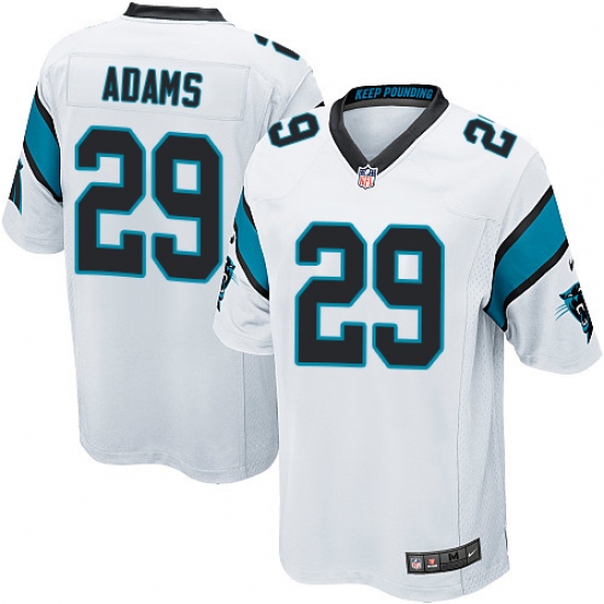 Men's Nike Carolina Panthers #29 Mike Adams Game White NFL Jersey - Ujersey