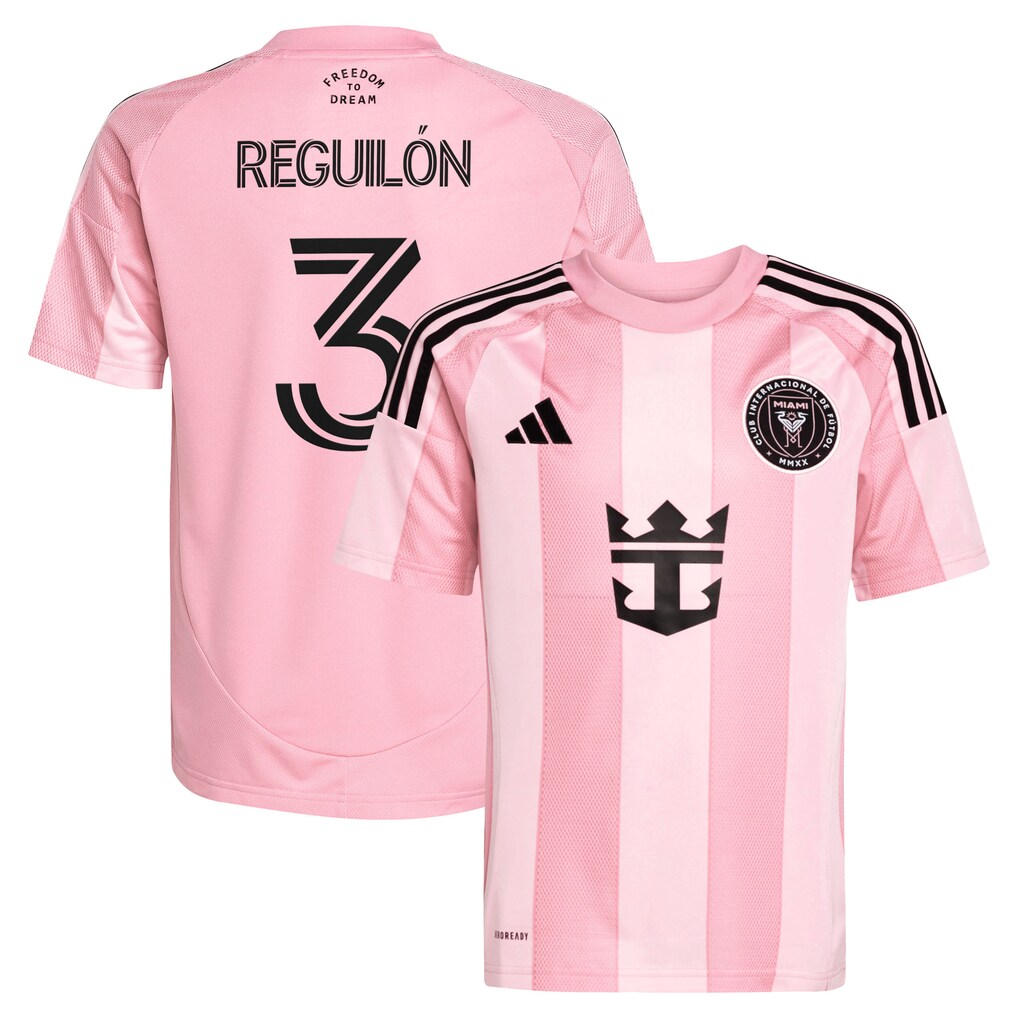Youth Inter Miami CF Sergio Reguilón adidas Pink 2025 Euforia Replica Jersey - Ujersey
