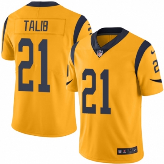 Youth Nike Los Angeles Rams #21 Aqib Talib Limited Gold Rush Vapor Untouchable NFL Jersey - Ujersey