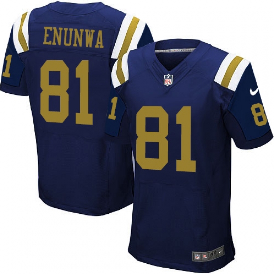 Men's Nike New York Jets #81 Quincy Enunwa Elite Navy Blue Alternate NFL Jersey - Ujersey