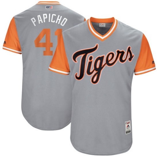 Men's Majestic Detroit Tigers #41 Victor Martinez 
