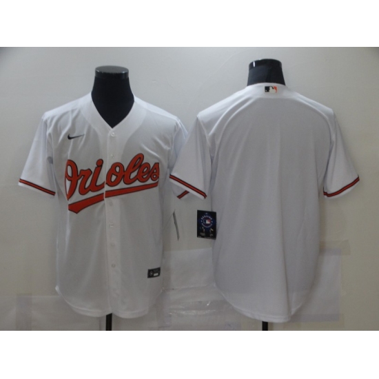 Men's Baltimore Orioles Blank White Jersey