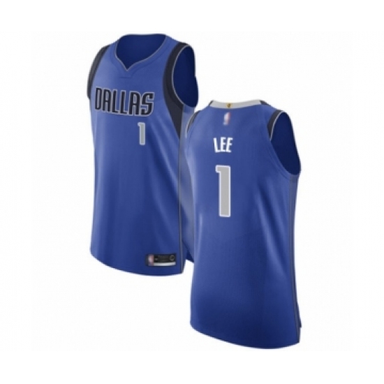 Men's Dallas Mavericks #1 Courtney Lee Authentic Royal Blue Basketball Jersey - Icon Edition - Ujersey