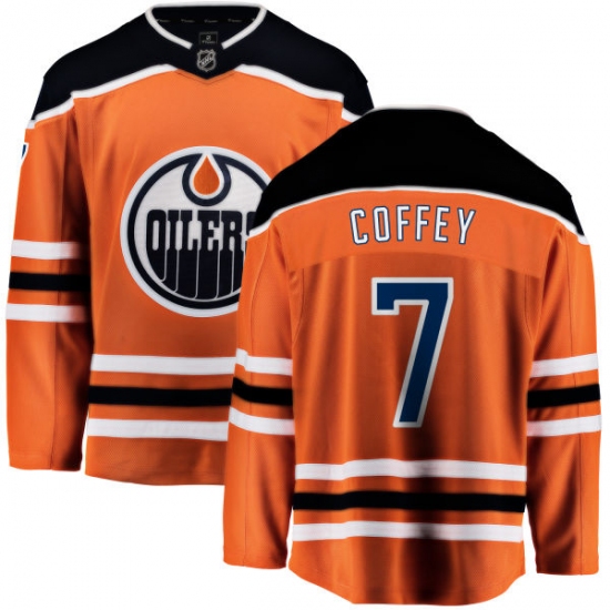 Men's Edmonton Oilers #7 Paul Coffey Fanatics Branded Orange Home Breakaway NHL Jersey - Ujersey