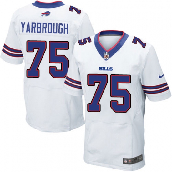 Men's Nike Buffalo Bills #75 Eddie Yarbrough Elite White NFL Jersey - Ujersey