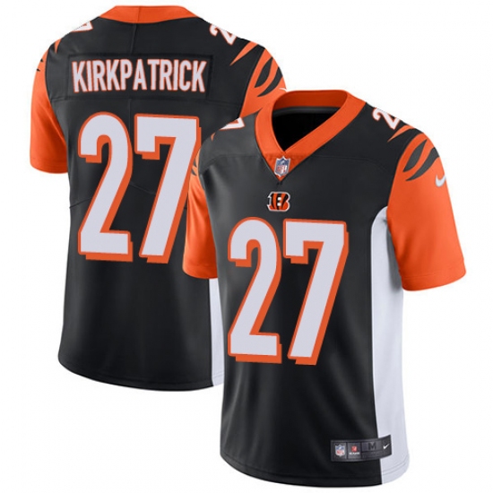 Youth Nike Cincinnati Bengals #27 Dre Kirkpatrick Vapor Untouchable Limited Black Team Color NFL Jersey - Ujersey