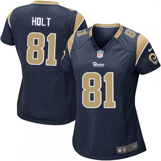Women's Nike Los Angeles Rams #81 Torry Holt Game Navy Blue Team Color NFL Jersey - Ujersey