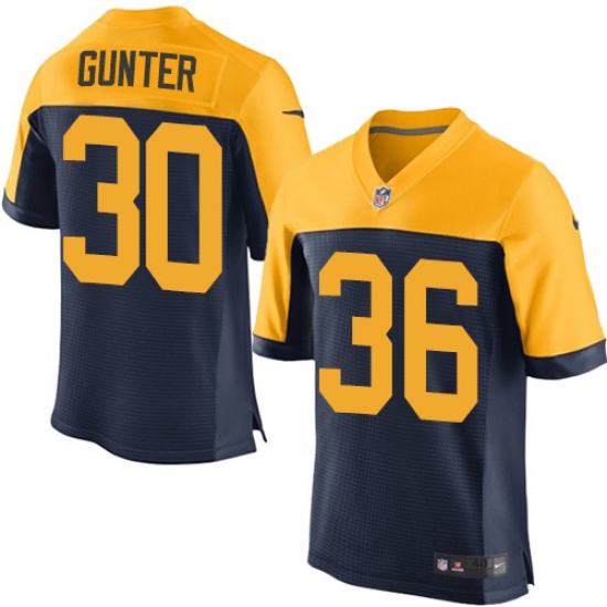 Men's Nike Green Bay Packers #36 LaDarius Gunter Elite Navy Blue Alternate NFL Jersey - Ujersey