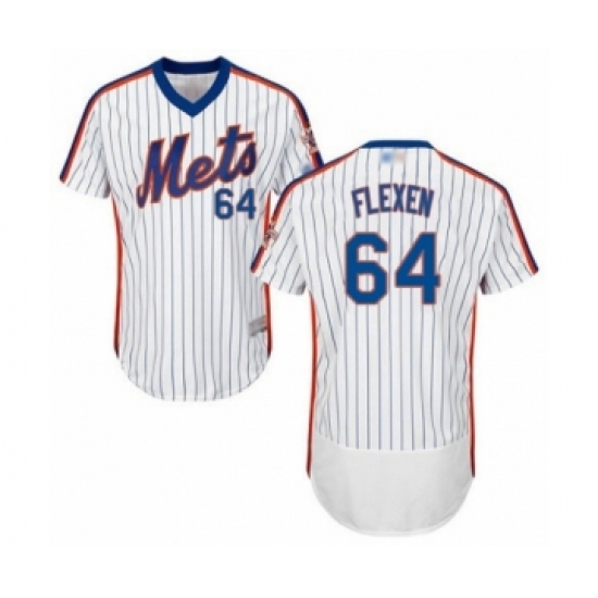 Men's New York Mets #64 Chris Flexen White Alternate Flex Base Authentic Collection Baseball Player Jersey - Ujersey