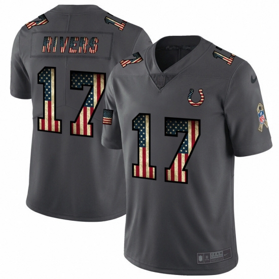 Men's Nike Indianapolis Colts #17 Philip Rivers 2018 Salute to Service Retro USA Flag Limited NFL Jersey - Ujersey