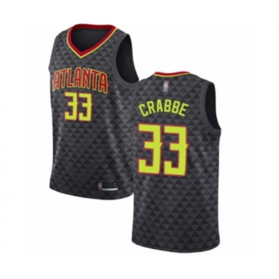 Women's Atlanta Hawks #33 Allen Crabbe Authentic Black Basketball Jersey - Icon Edition - Ujersey