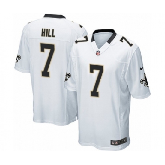 Men's Nike New Orleans Saints #7 Taysom Hill Game White NFL Jersey - Ujersey