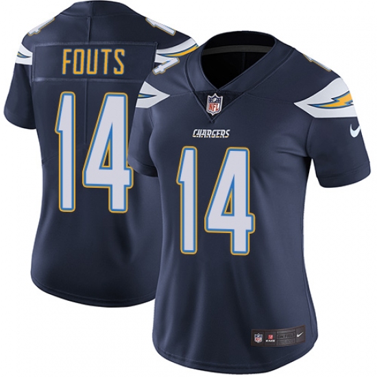 Women's Nike Los Angeles Chargers #14 Dan Fouts Navy Blue Team Color Vapor Untouchable Limited Player NFL Jersey - Ujersey