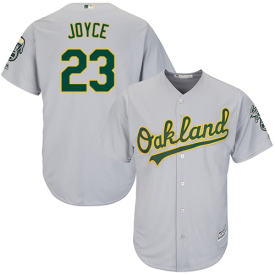 Youth Majestic Oakland Athletics #23 Matt Joyce Authentic Grey Road Cool Base MLB Jersey - Ujersey