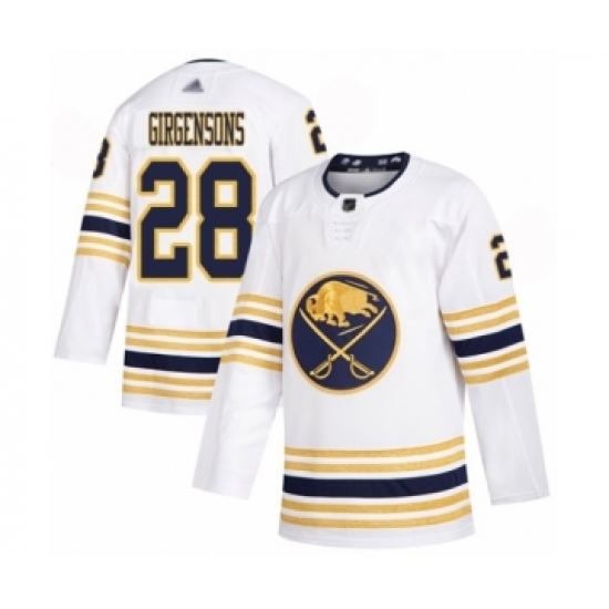 Youth Buffalo Sabres #28 Zemgus Girgensons Authentic White 50th Season Hockey Jersey - Ujersey