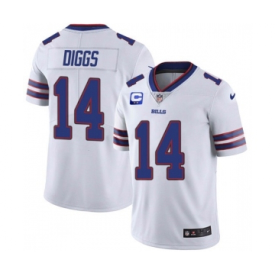 Men's Buffalo Bills 2022 #14 Stefon Diggs White With 2-star C Patch Vapor Untouchable Limited Stitched NFL Jersey - Ujersey